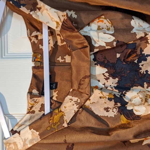 Elegant Formal Floral Silk Dress - Picture 2 of 4